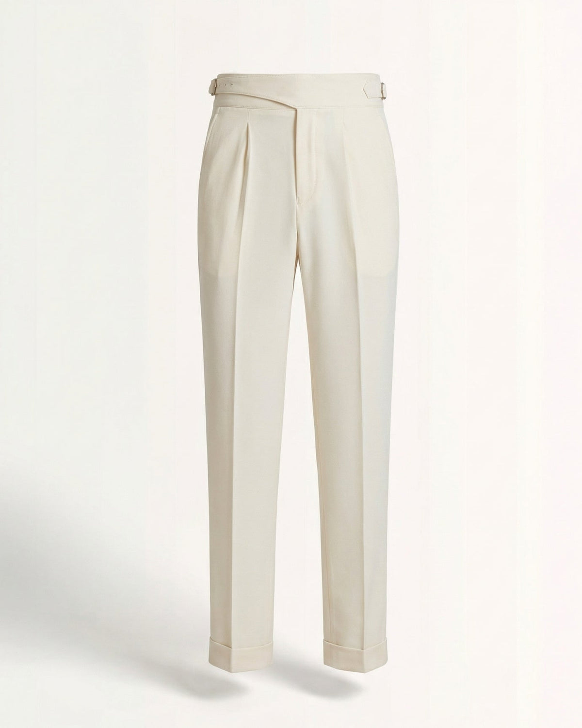 Pantaloni uomo da abito con pince e risvolto