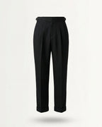 Pantaloni uomo da abito con pince e risvolto