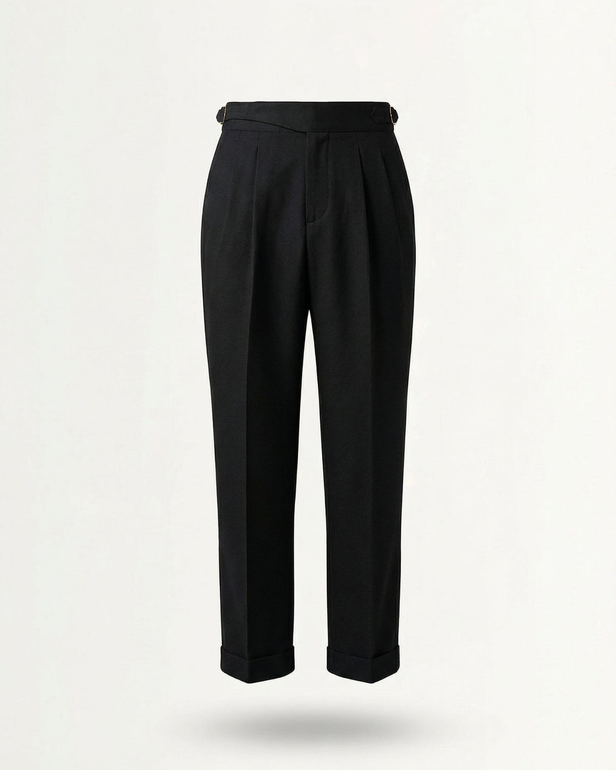Pantaloni uomo da abito con pince e risvolto