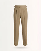 Pantaloni uomo da abito con pince e risvolto