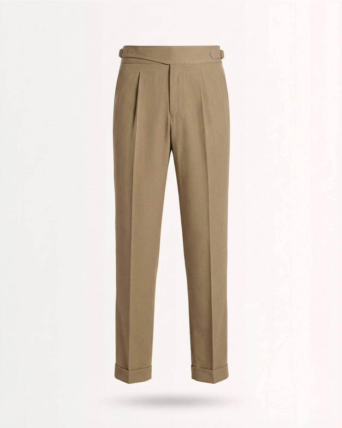 Pantaloni uomo da abito con pince e risvolto