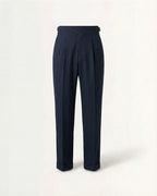 Pantaloni uomo da abito con pince e risvolto