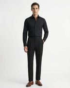 Pantaloni uomo da abito con pince e risvolto