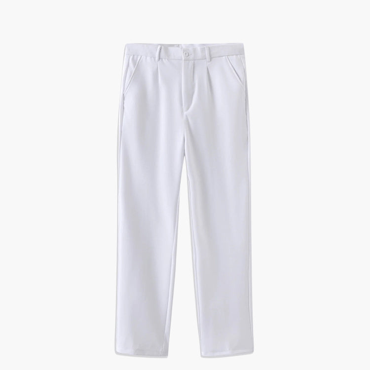 Pantaloni uomo con pince e gamba dritta