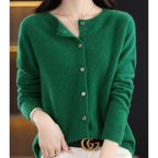 Cardigan da donna in maglia con bottoni