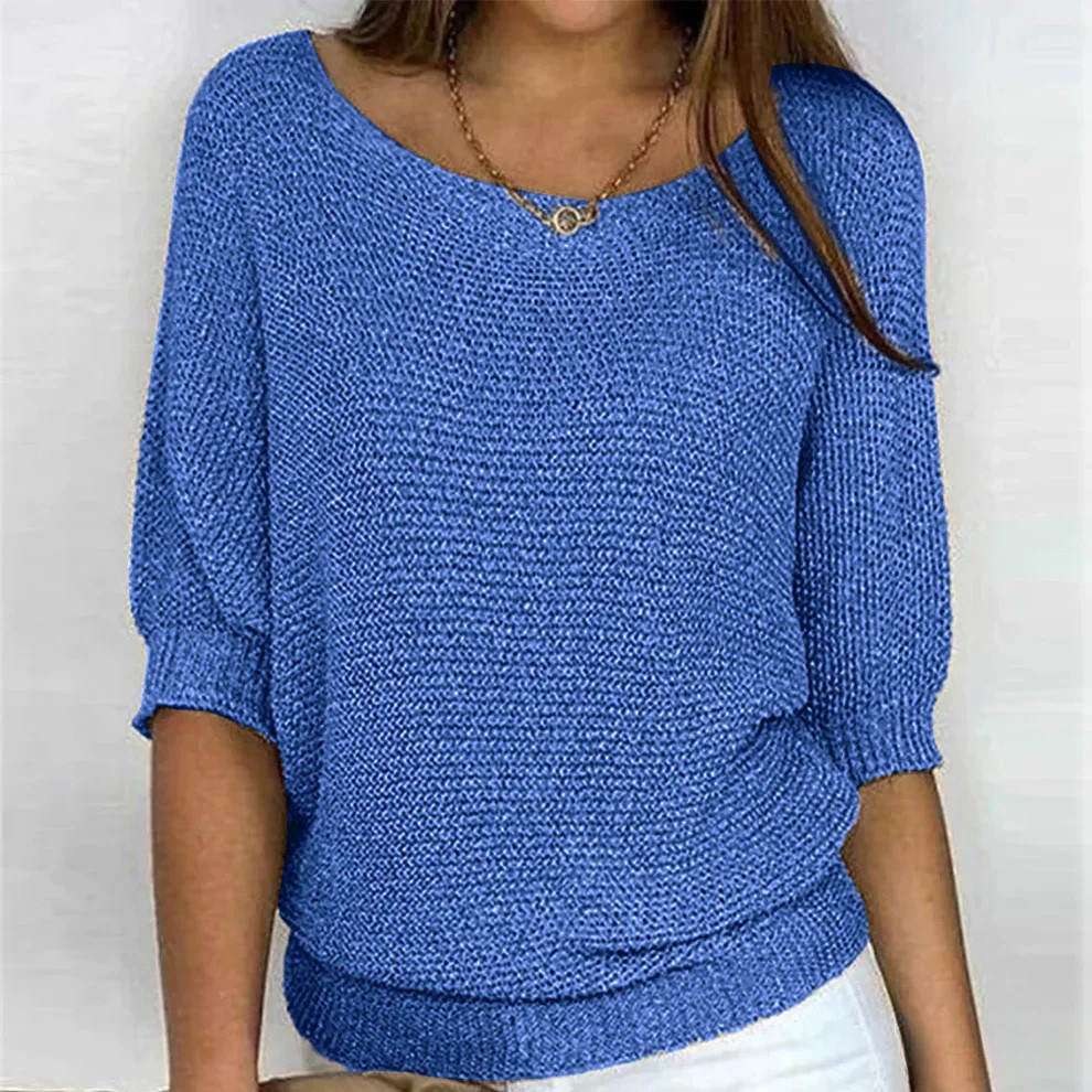 Maglione donna oversize in maglia liscia