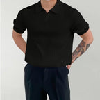Polo uomo in maglia con maniche corte