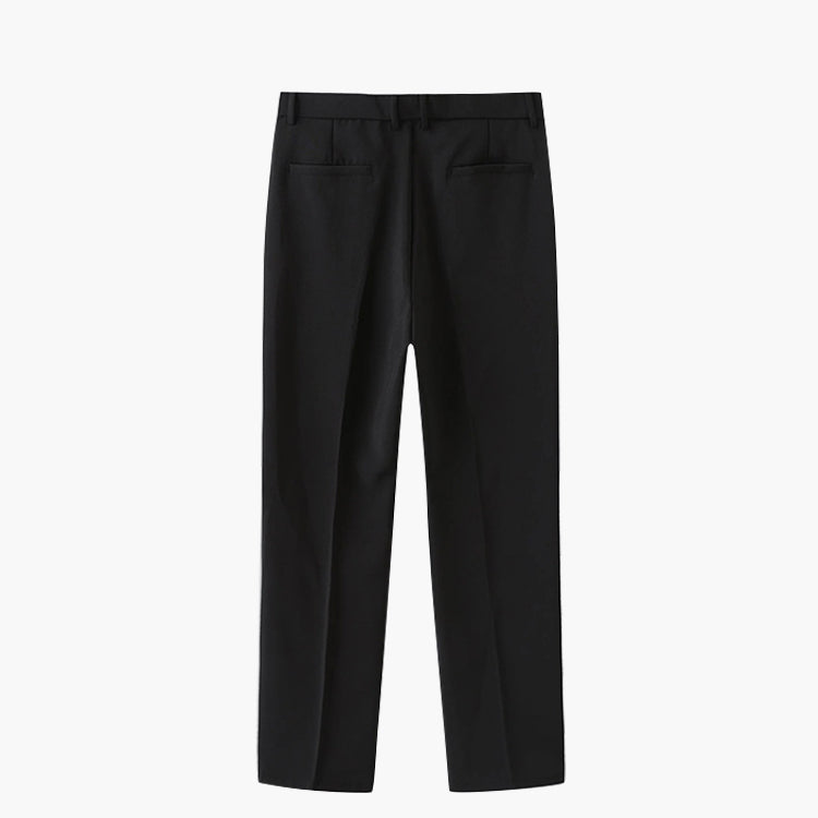 Pantaloni uomo con pince e gamba dritta