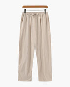 Pantaloni donna ampi con coulisse effetto crespo