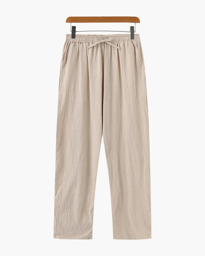 Pantaloni donna ampi con coulisse effetto crespo