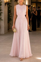 Abito maxi da donna in misto cotone