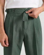 Pantaloni uomo taglio Napoli con pince e regolatori