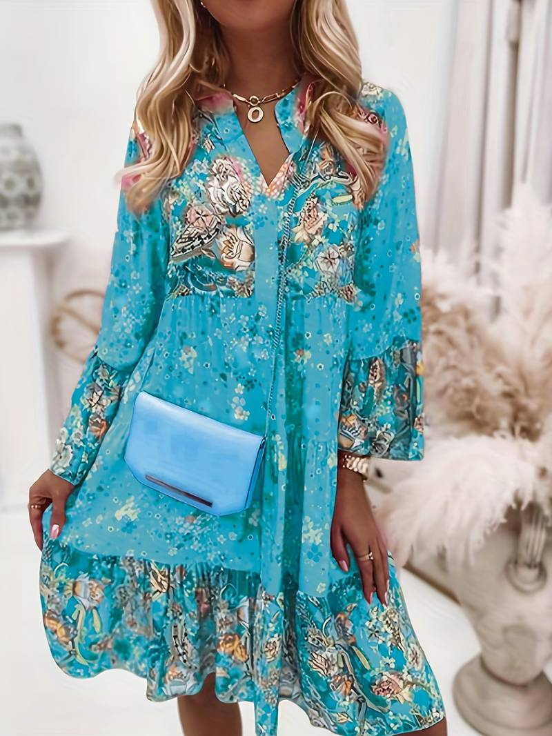 Serena | Abito Maxi Donna Boho con Stampa Floreale