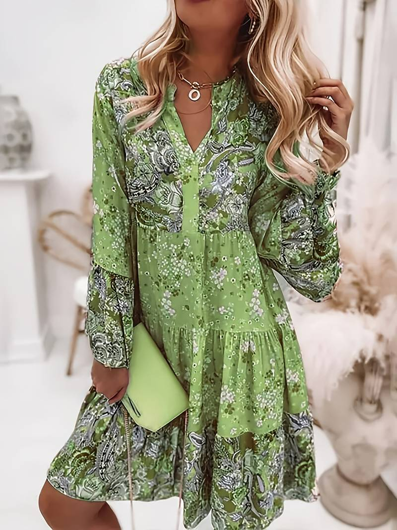 Serena | Abito Maxi Donna Boho con Stampa Floreale