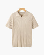 Polo uomo in maglia con maniche corte