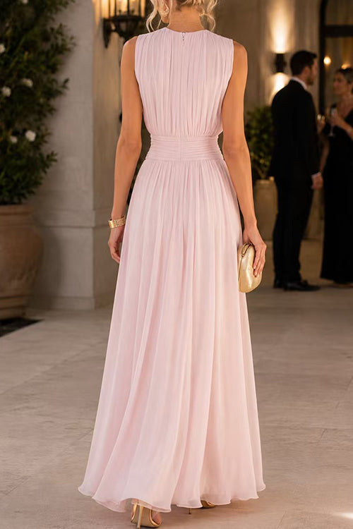 Abito maxi da donna in misto cotone
