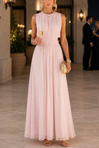 Abito maxi da donna in misto cotone