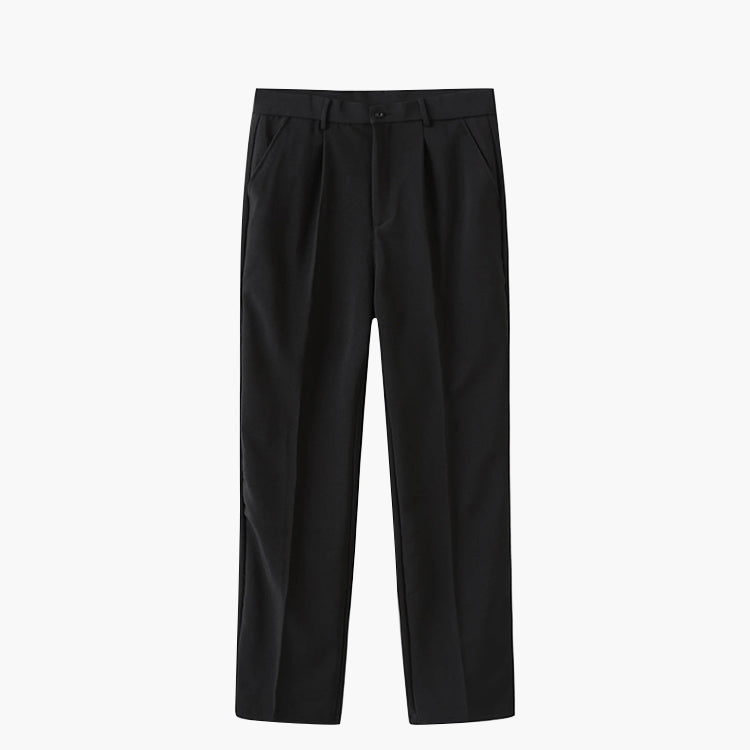 Pantaloni uomo con pince e gamba dritta