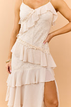Vittoria | Abito Maxi Donna Floreale a Balze