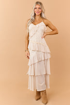 Vittoria | Abito Maxi Donna Floreale a Balze