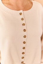 Ludovica | Cardigan Donna Corto in Maglia con Bottoni