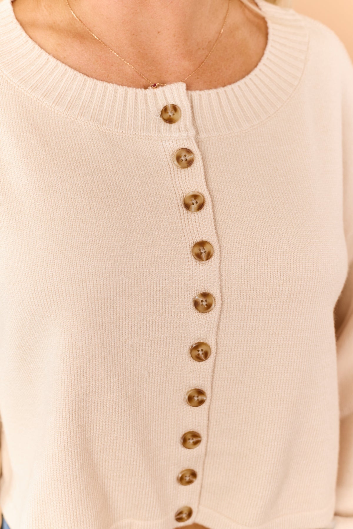 Ludovica | Cardigan Donna Corto in Maglia con Bottoni