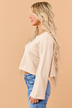 Ludovica | Cardigan Donna Corto in Maglia con Bottoni