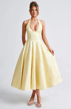 Amanda | Abito midi da donna con scollo all'americana