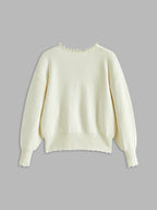 Alina | Cardigan con perle e orlo sfrangiato