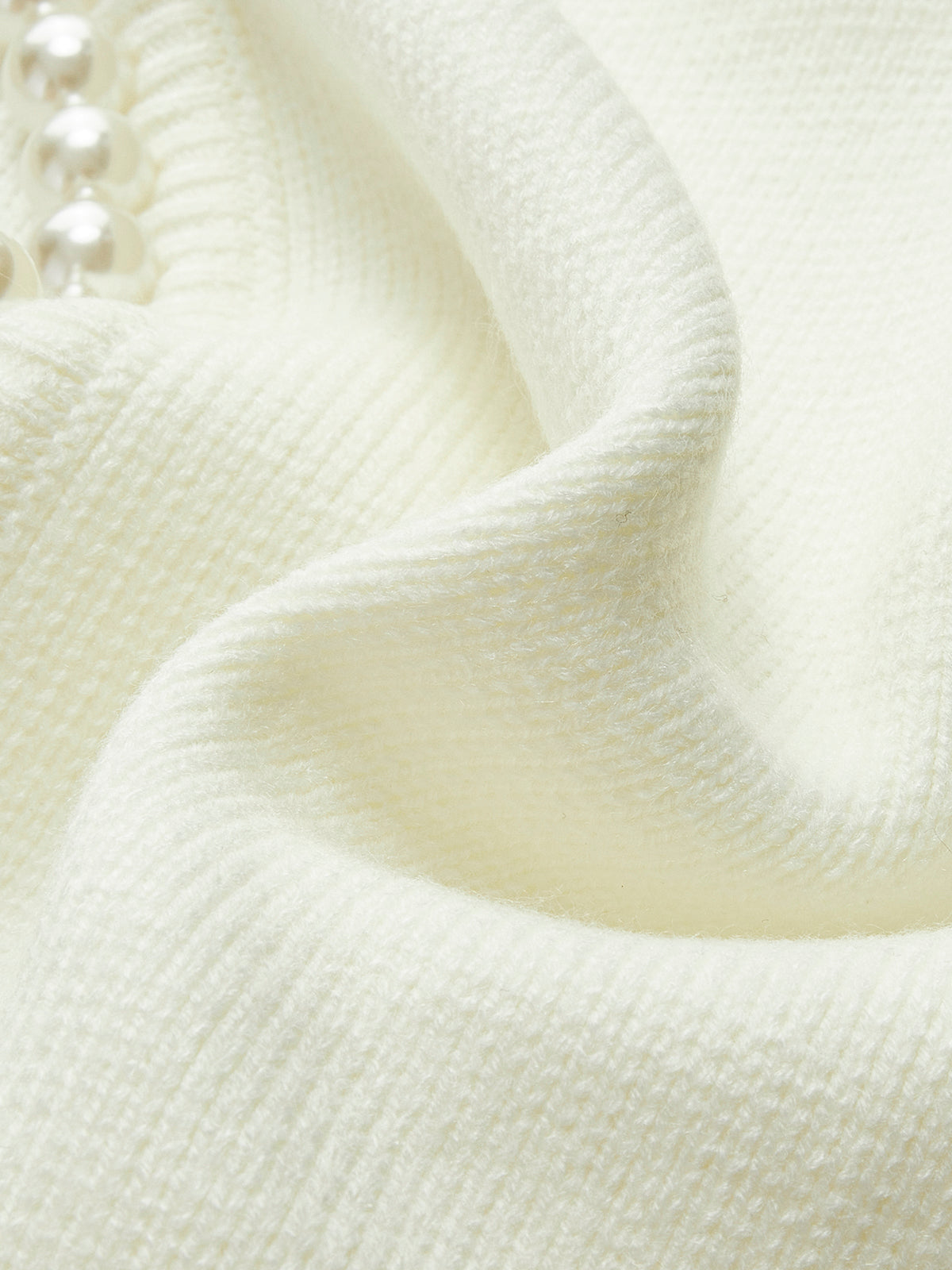 Alina | Cardigan con perle e orlo sfrangiato
