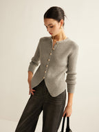 Bea | Cardigan con bottoni e spacco