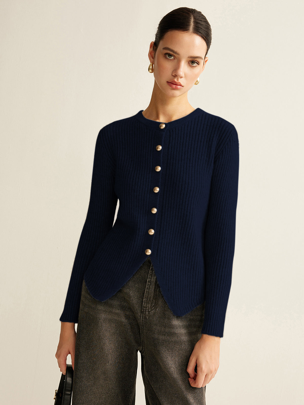 Bea | Cardigan con bottoni e spacco