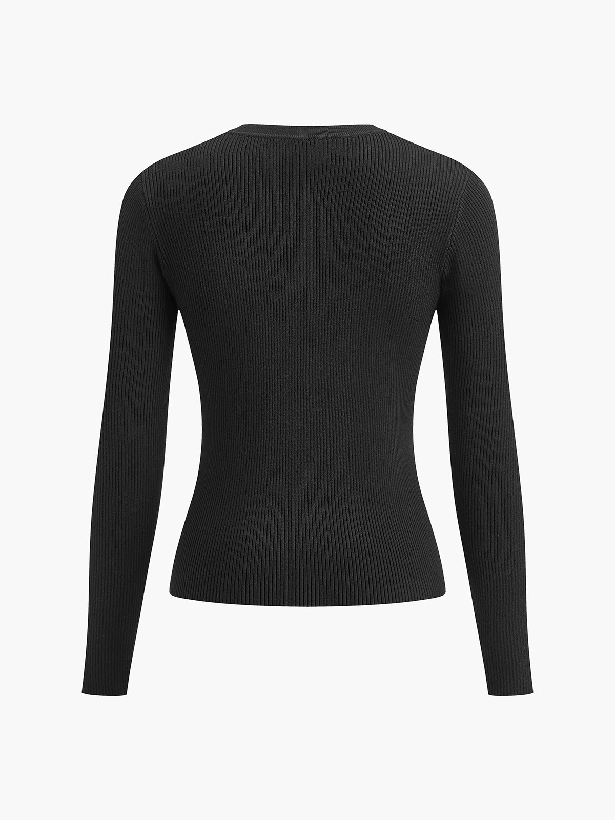 Bianca | Top in maglia aderente con bottoni