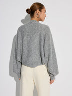 Amia | Cardigan oversize in misto lana con maniche a pipistrello