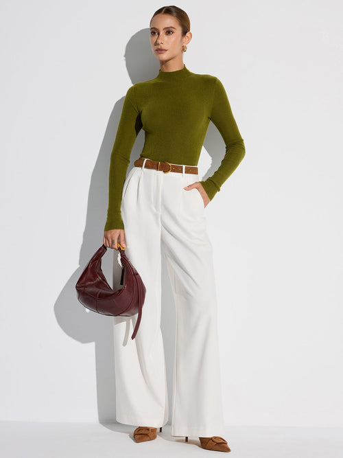 Arlene | Top in maglia misto lana con collo alto