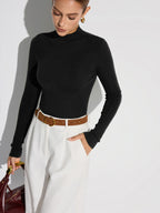 Arlene | Top in maglia misto lana con collo alto