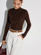 Arlene | Top in maglia misto lana con collo alto