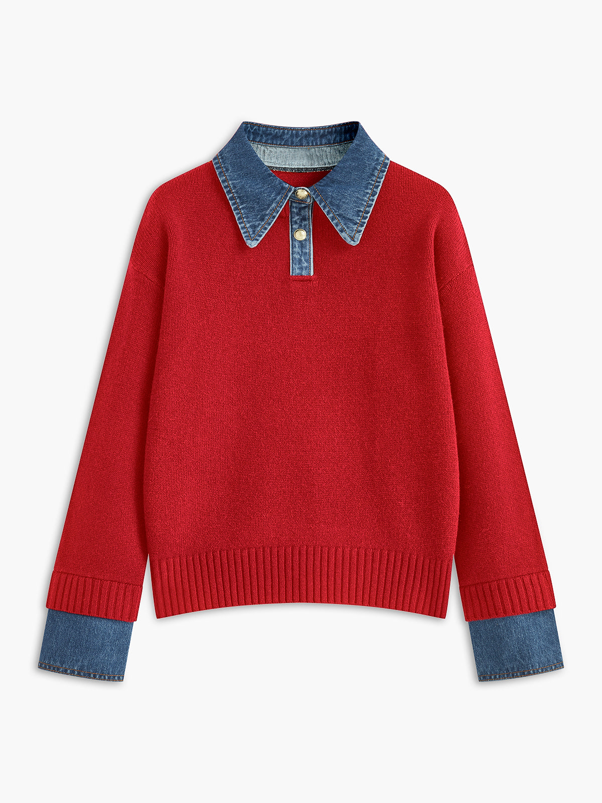 Brianne | Maglione 2 in 1 con colletto e vestibilità morbida