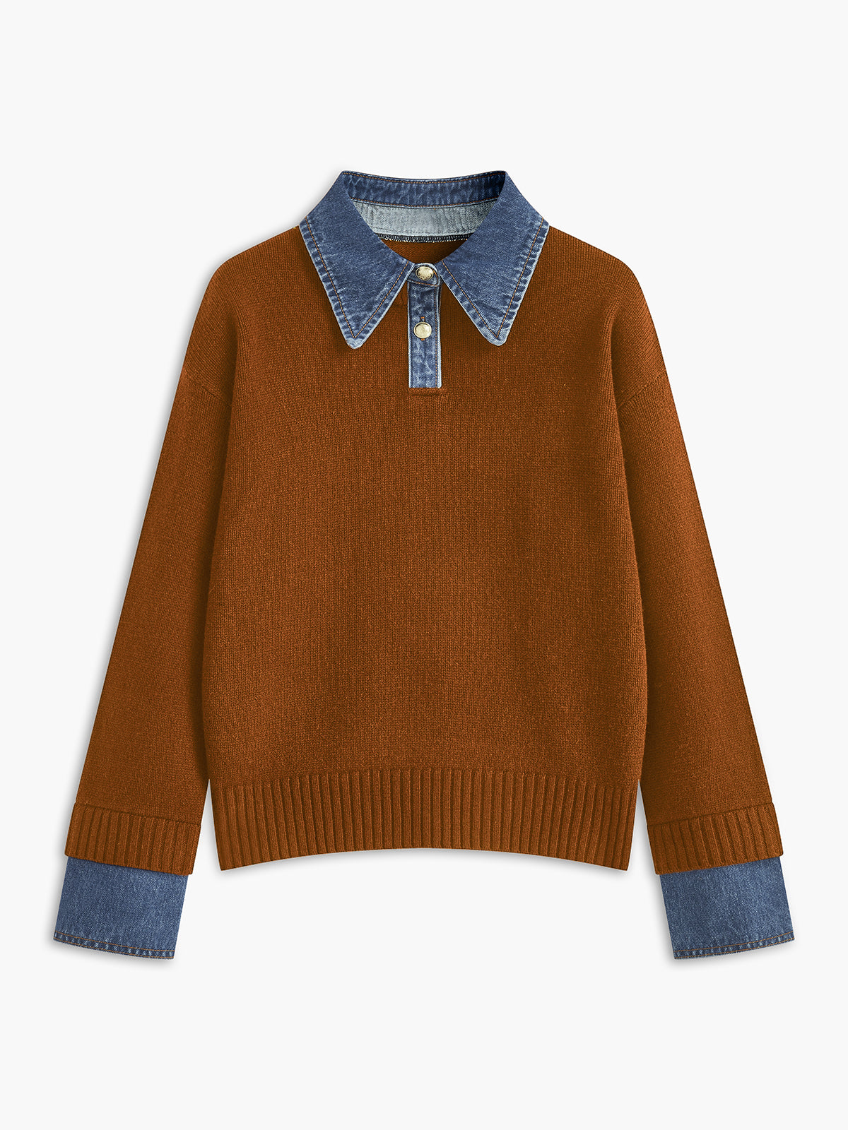 Brianne | Maglione 2 in 1 con colletto e vestibilità morbida
