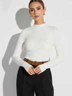 Arlene | Top in maglia misto lana con collo alto