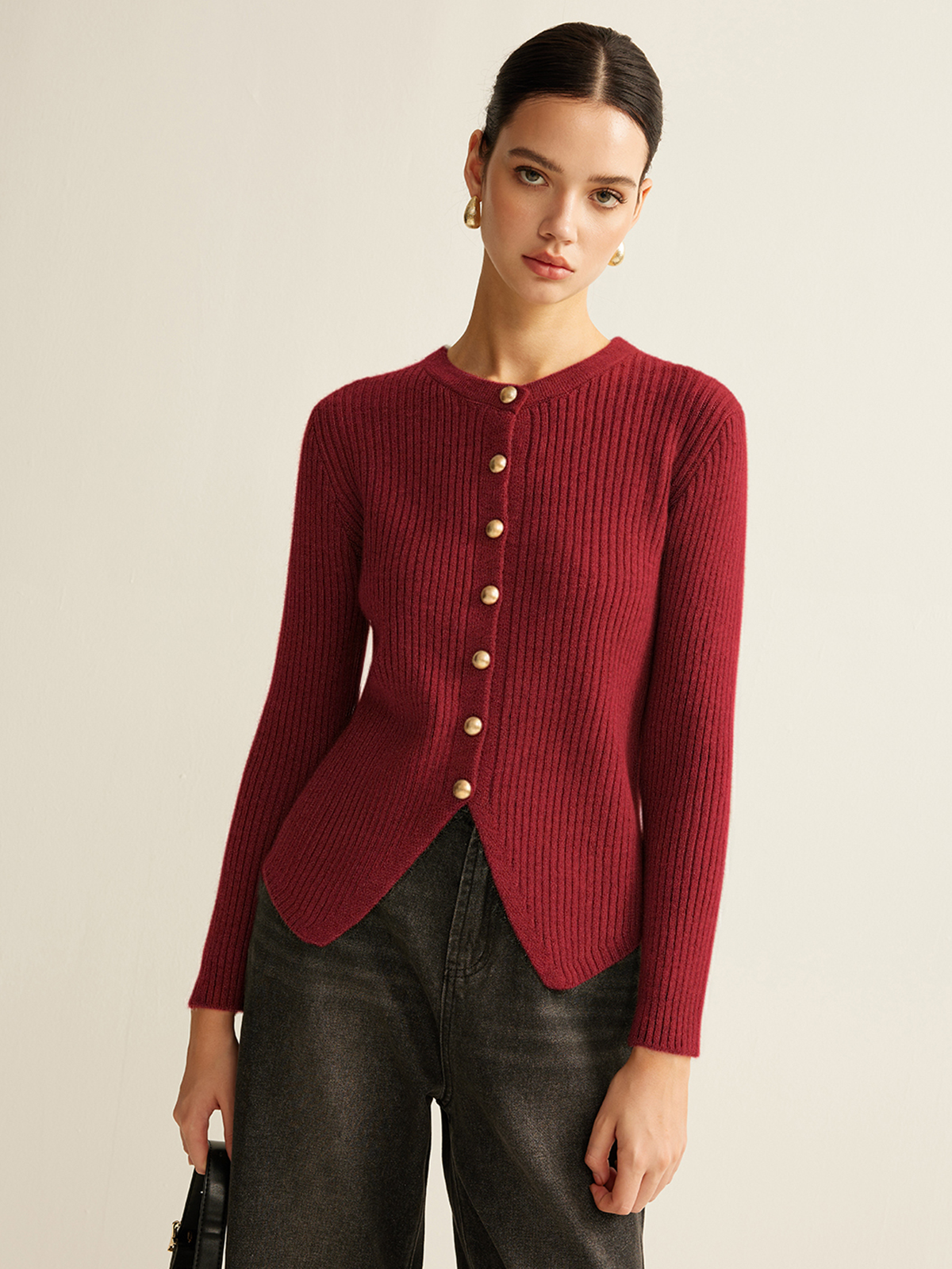 Bea | Cardigan con bottoni e spacco