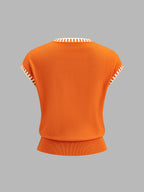 Lilia | Top in maglia con bordi a contrasto