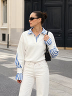 Yvana | Felpa patchwork a righe