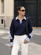 Yvana | Felpa patchwork a righe