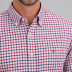 Camicia uomo a maniche corte con collo button-down
