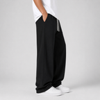 Pantaloni jogging uomo a gamba ampia con coulisse