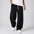 Pantaloni jogging uomo a gamba ampia con coulisse