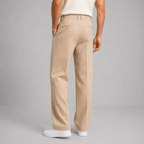 Pantaloni uomo in tessuto con pinces e gamba dritta