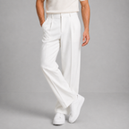 Pantaloni uomo in tessuto con pinces e gamba dritta