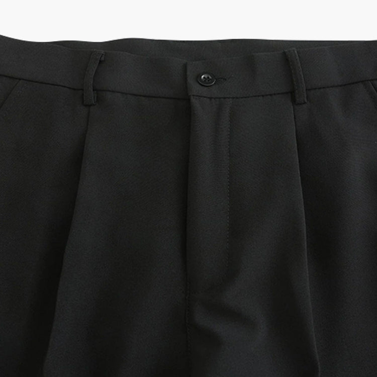 Pantaloni uomo con pince e gamba dritta